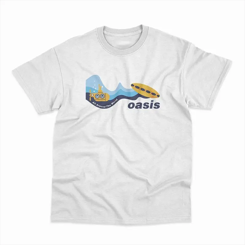

Летняя группа Oasis Band Британская рок-музыка Европейский и американский трендовый бренд Повседневные мужские и женские футболки с короткими рукавами Летний топ