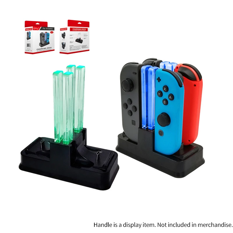 For Switch Pro Grip Charger JoyCon Grip Charging Stand Charger Multi-functional Console Charging Stand