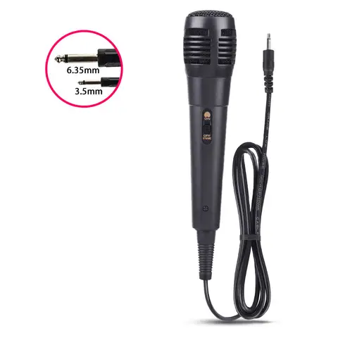 3.5mm\6.5mm Wired Dynamic Microphone Vocal Mic with 2 Meter Long XLR Cable for Speaker\Amplifier Karaoke Recording