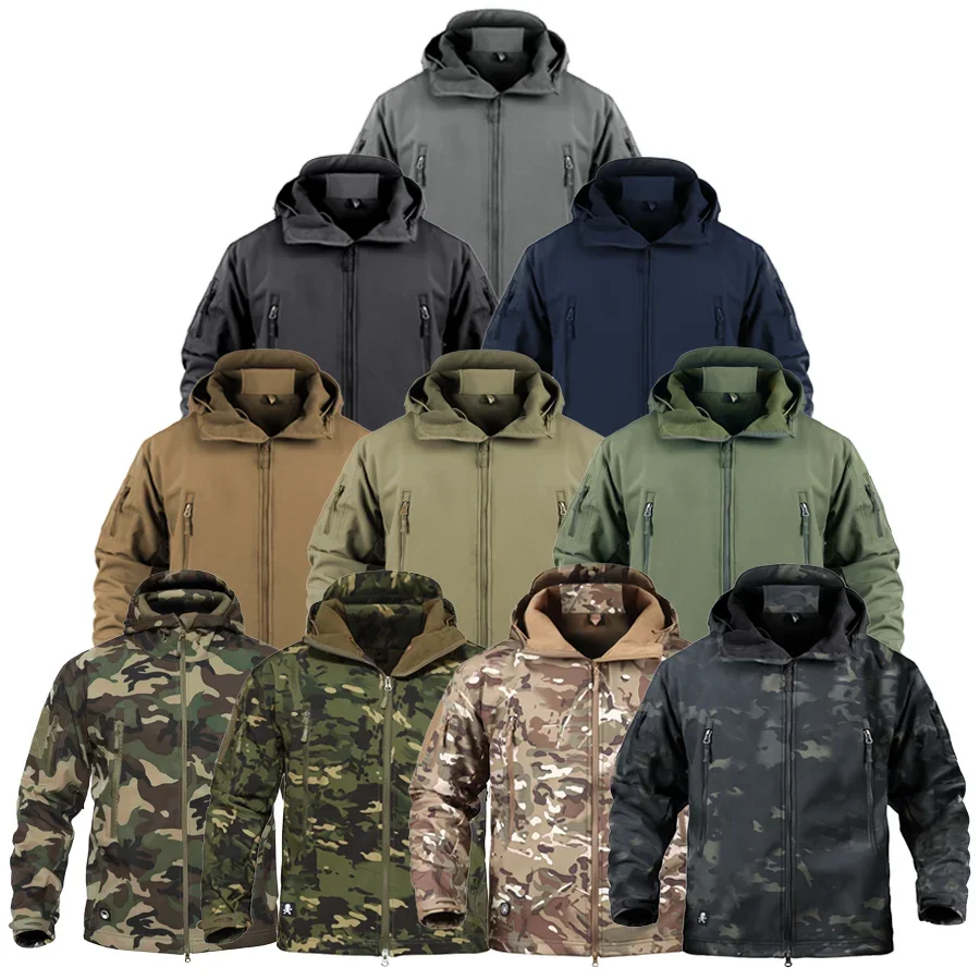 Jaqueta de inverno tática militar masculina, camuflagem do exército CP, roupas de airsoft, blusão impermeável, casaco bombardeiro de lã multicam,