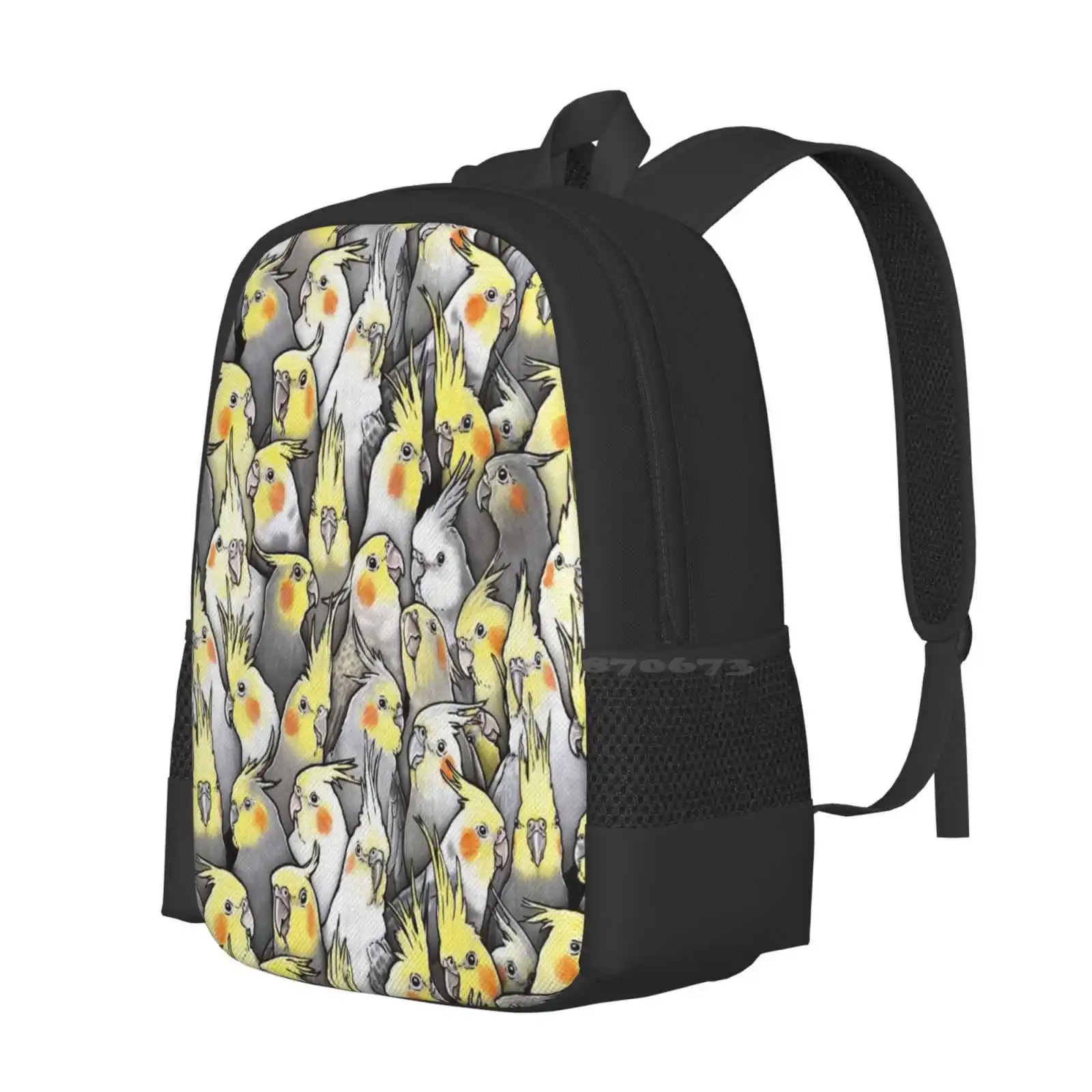 Cockatiels Galore Backpacks For School Teenagers Girls Travel Bags Cockatiel Parrot Pet Australian Cute Animal Pattern Birb