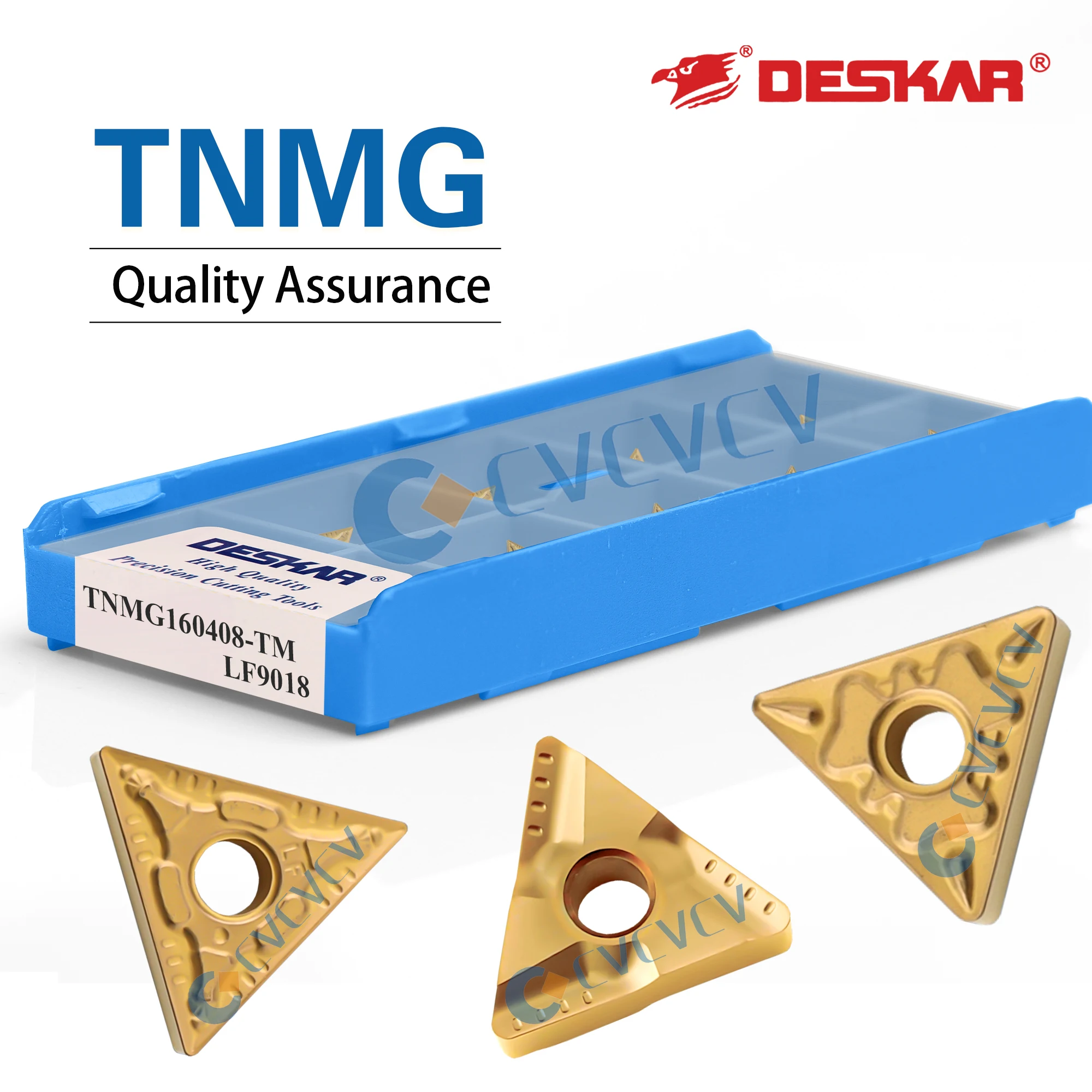 

TNMG Series TNMG160404 160408 160412-TM LF9018 CQ/HQ/MA/MT/PM/CM/R-VF/L-VF/R-S Groove DESKAR 100% Original Lathe Turning Blades