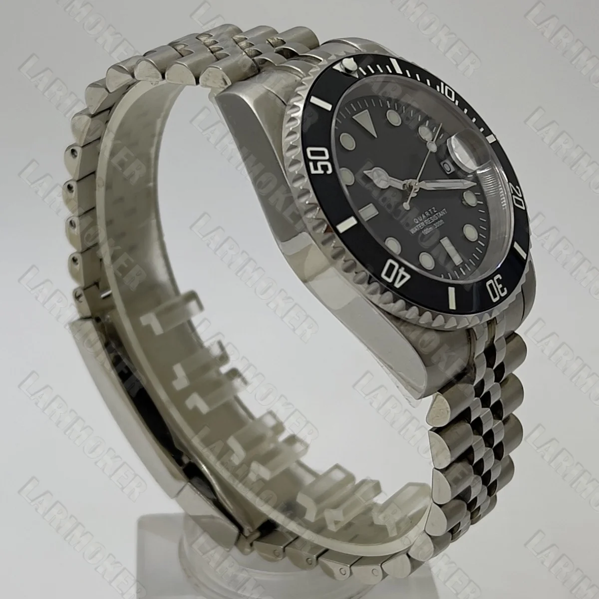 Reloj de buceo de 40mm con movimiento RONDA 515 para hombre, ventana con fecha, cristal de zafiro, bisel cerámico giratorio C3 luminiscente