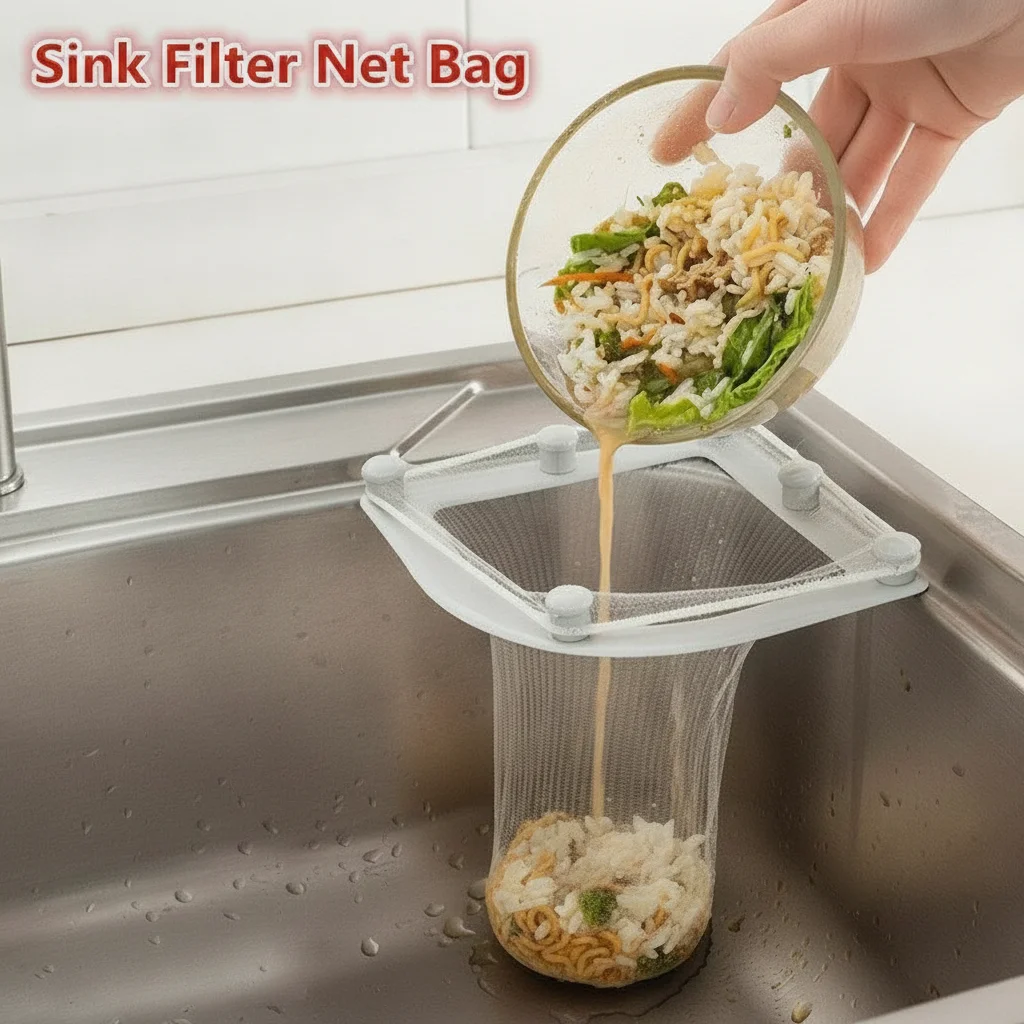 Kitchen Sink Disposable Filter Bag Triangle Drainage Net for Soup Separation and Food Waste Collection
