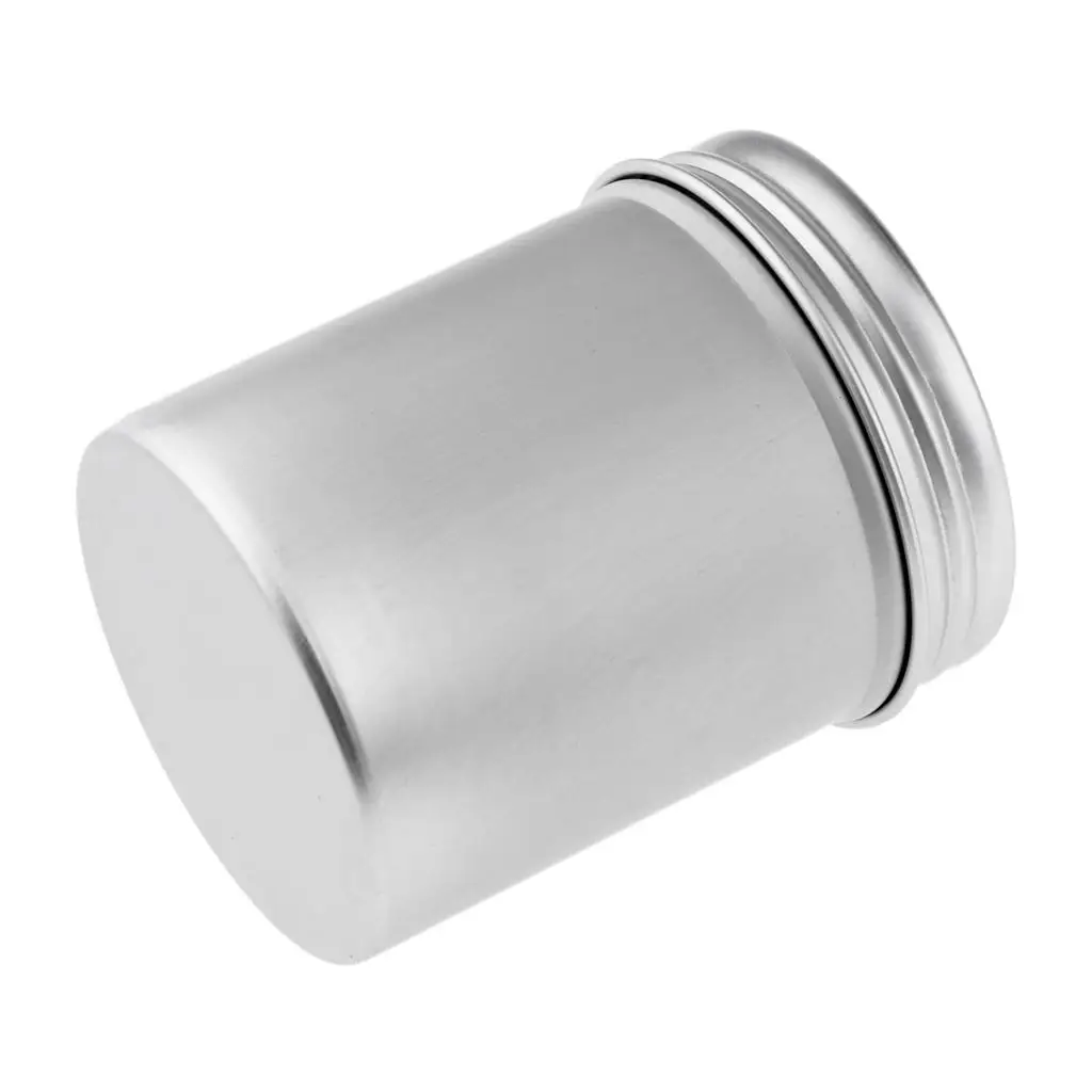 Multipurpose Aluminum Cosmetic Jars Silver Empty Tins Cream Makeup Pot Containers with Lid for Hair Wax Balms Travel Use