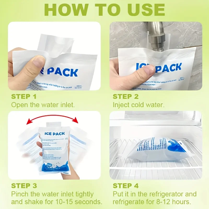 A Set of 100 Ice Packs Suitable for Outdoor Preservation of Food and Cold Drinks. Should Not Come into Direct Contact with Food.
