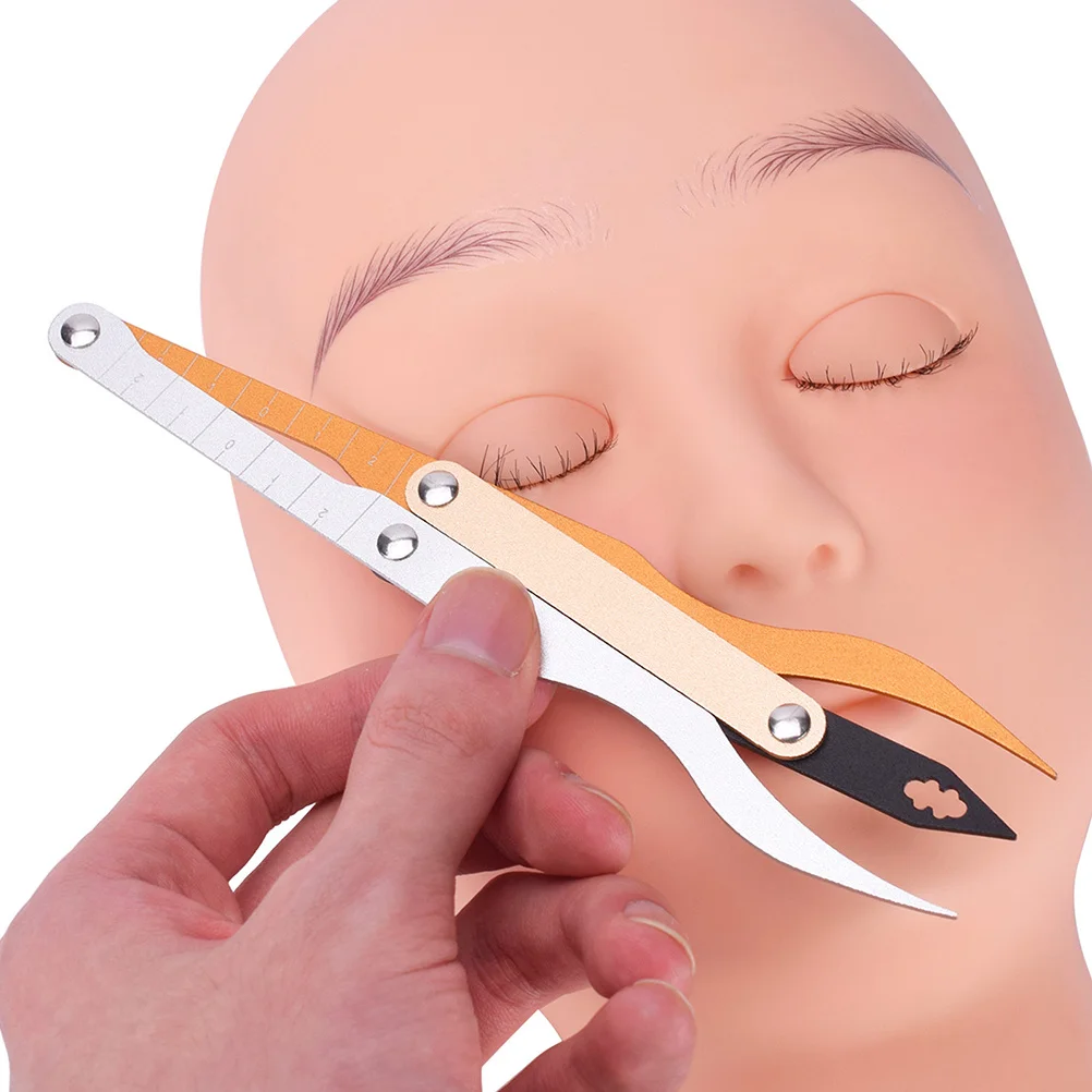 

Eyebrow Ruler Adjustable Stainless Steel Eyebrow Makeup Ruler Professional Golden Ratio Brow Measuring Tool Microblading