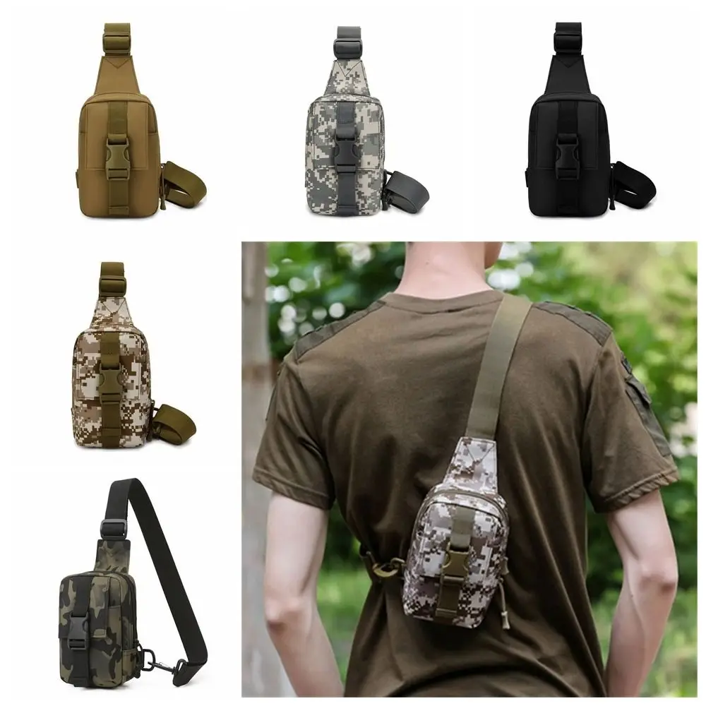 

Crossbody Bags Men Chest Bag Trekking Pack Waist Pouch Outdoor Shoulder Bag Nylon Adjustable Straps Chest Sling Bag Hiking