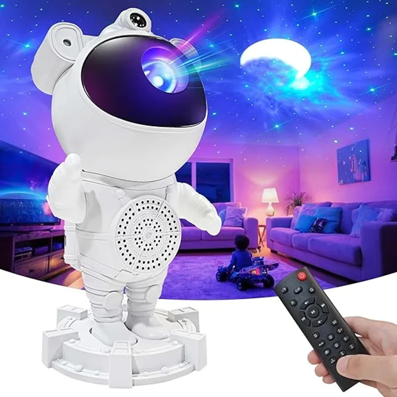 Astronaut starlight projector LED bedroom ambiance night light aurora moon astronaut Bluetooth speaker accessories