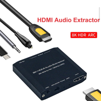 8K HDMI-Compatible 2.1 Audio Extractor 2.1 Version SPDIF AUX 3.5 Audio Output ARC 5.1 HDR10+ Dolby Vison Dolby Atmos HLG for TV