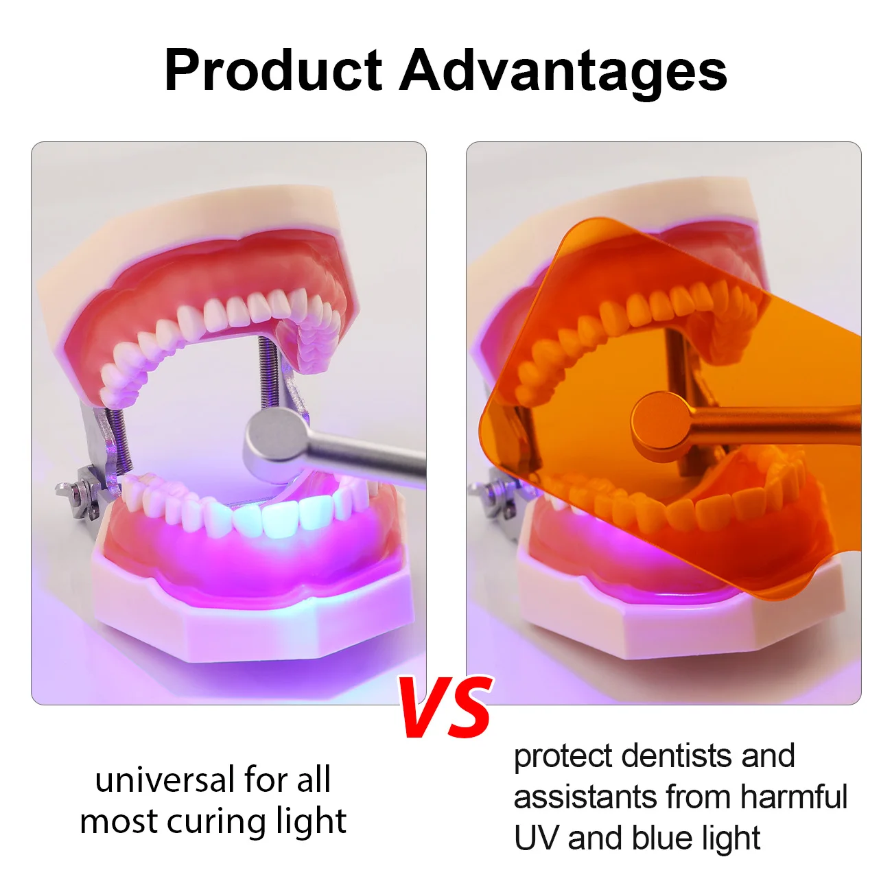 Dental Shield Plate Eye-Protective Board Dental Curing Light Shields Teeth Whitening Dental Tools Light Filter Paddle ﻿