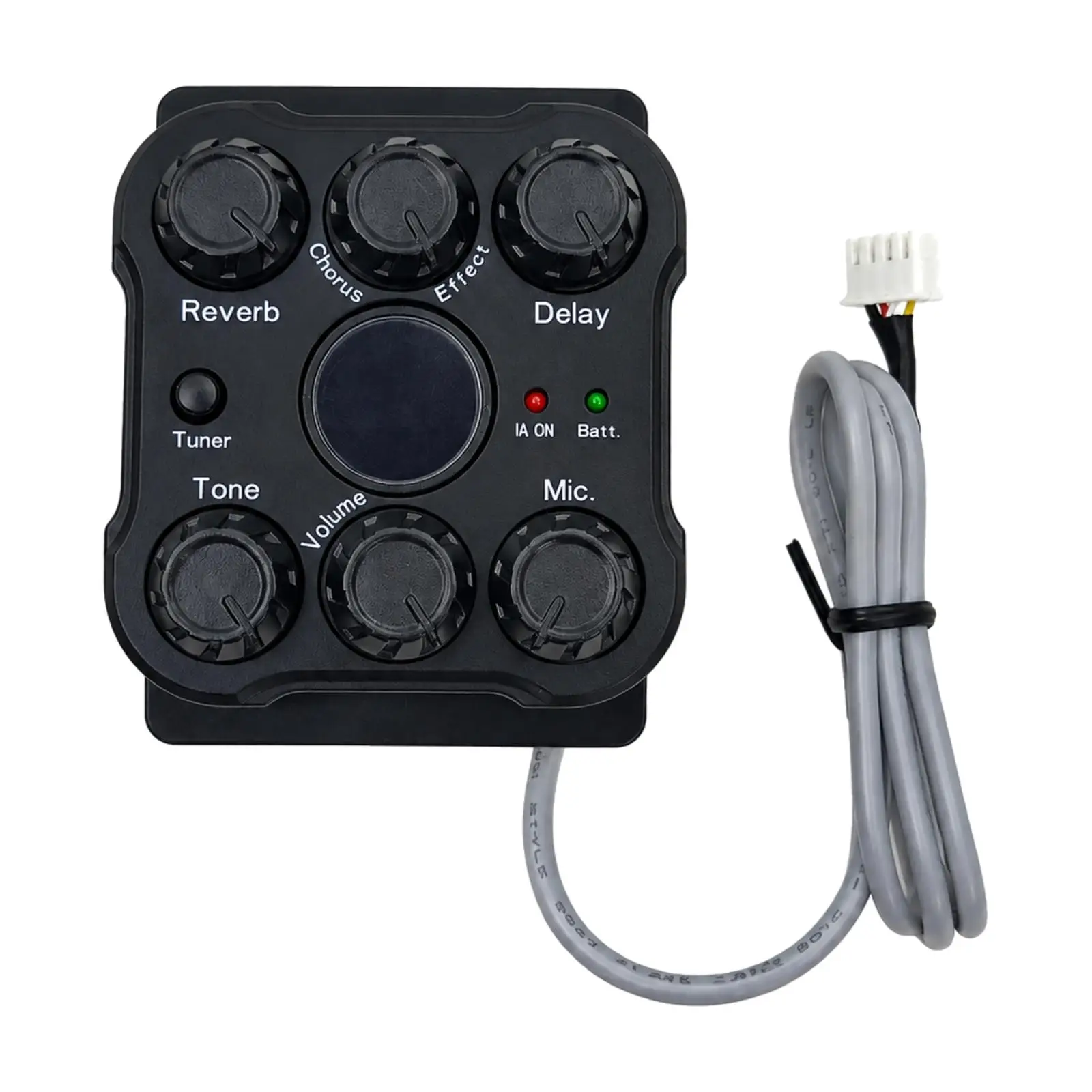 Acoustic Guitar Pickup and Preamp Assembly Powered Acoustic Guitar Pickup with Tuner Easy to Install for Live Performance,