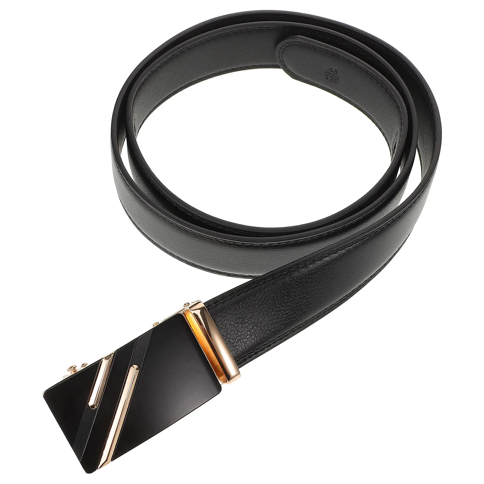 

Men Imitation 120Cm Automatic Buckle Casual Jeans Belt Adjustable For Men Business Belt Stylish Simple Design For Pants