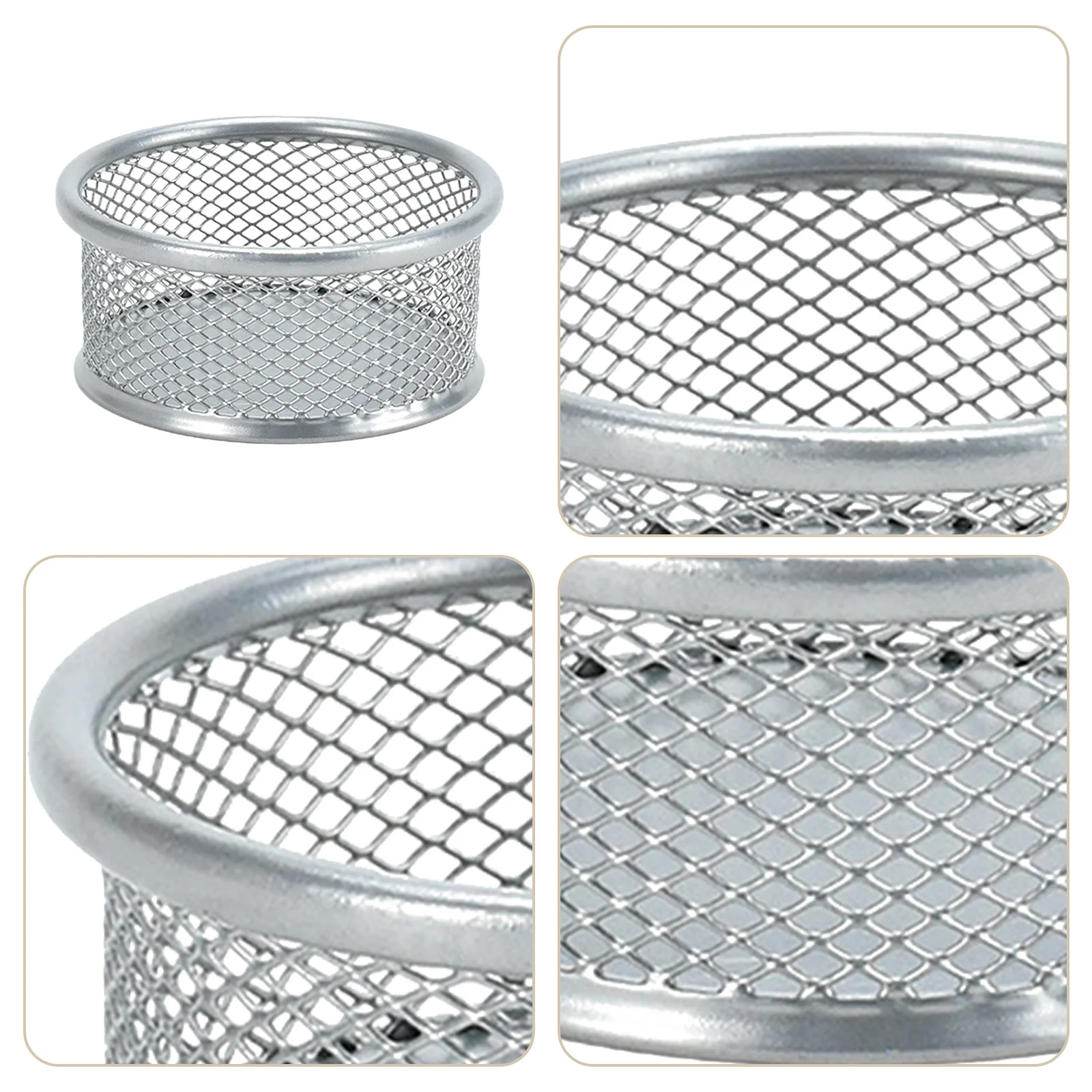 4Pcs Paperclip Holders Stackable Mesh Desk Storage Containers Office Sundries Holders Organizer for Paper Clips Thumbtacks Small