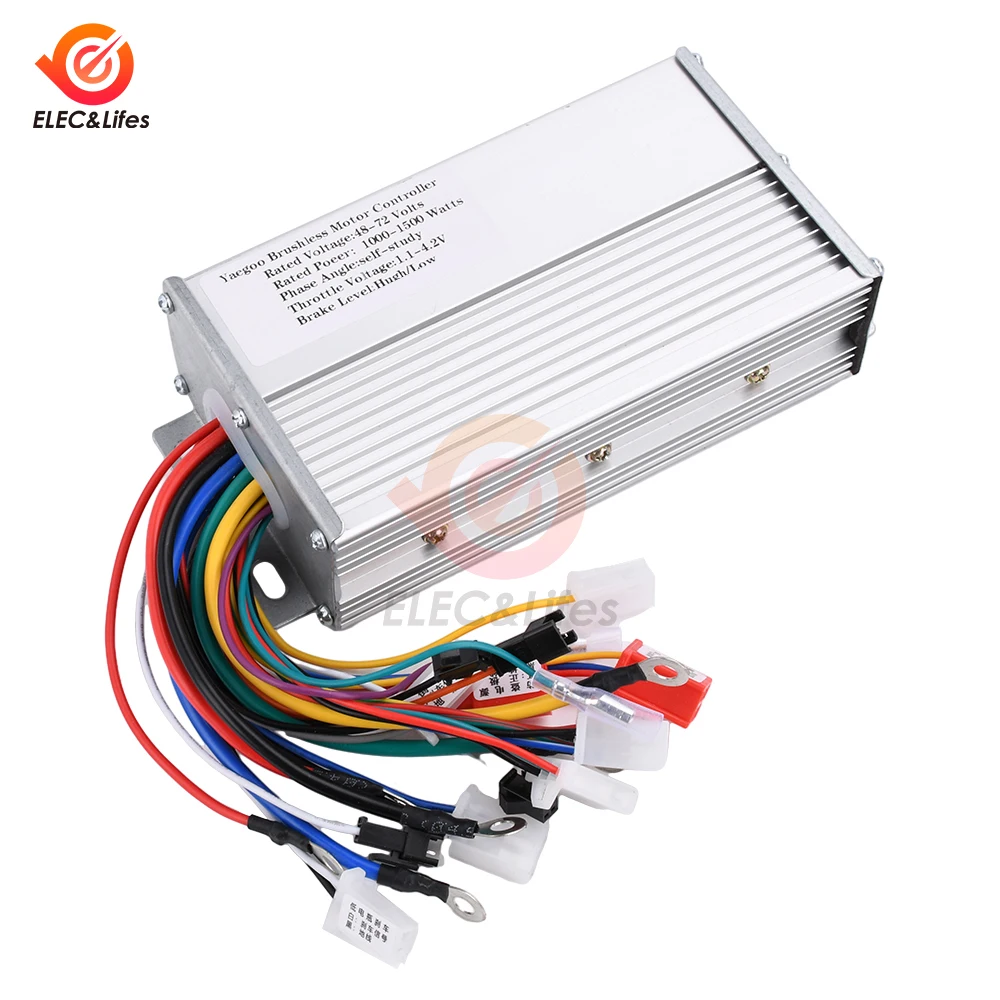 48V 60V 72V 1000-1500W DC Motor Speed Control Intelligent Dual-Mode Drive Electric Vehicle Electric Scooter Brushless Controller