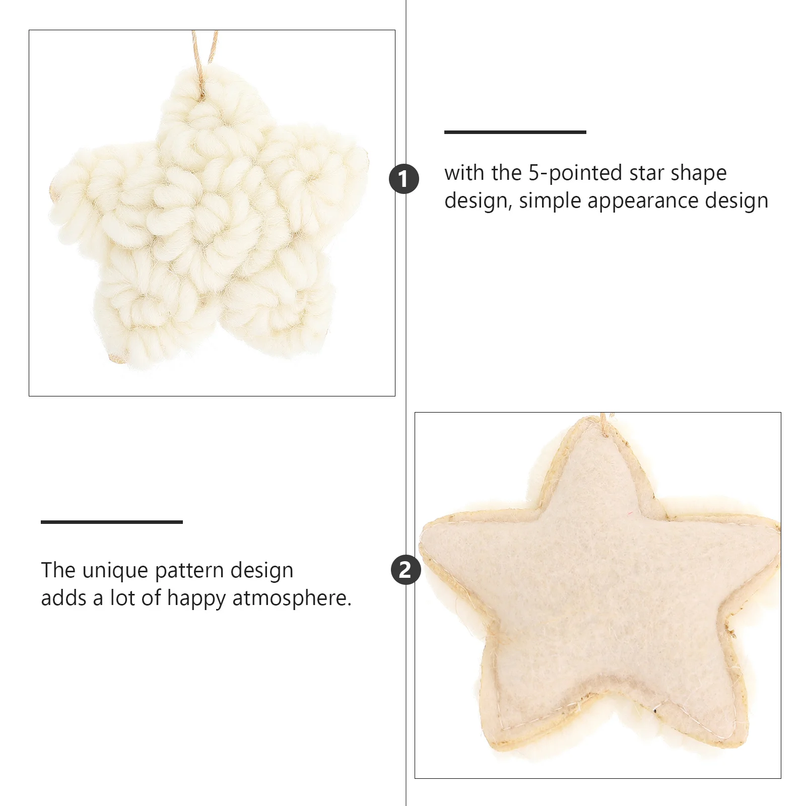 

3Pcs Colored Clothing Patches 5-Pointed Star Design DIY Applique for Holiday Outfit Upgrade Xmas Tree Hanging Decor Festive