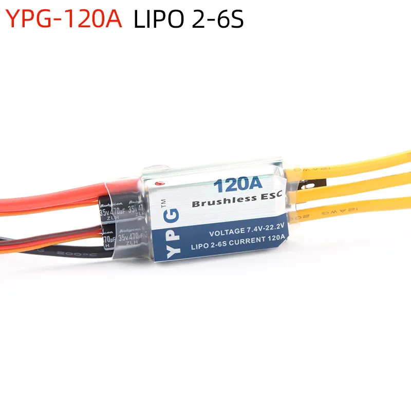 

YPG 120A Brushless Speed Controller ESC SBEC 2~6S for RC Model Hobby Items