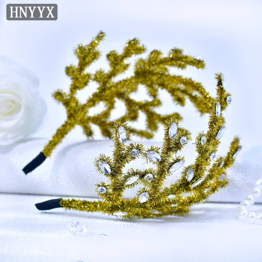 

HNYYX Handmade Pipe Cleaner Headband Modern Girl Headdress Elegant Headpiece New Prom Birthday Party Hair Accessories A369