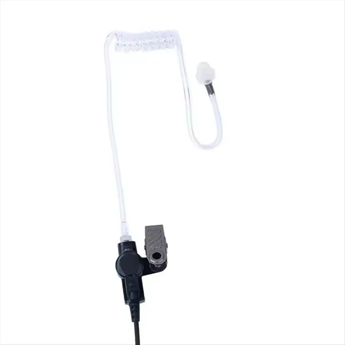 NOCM 100pcs Walkie Talkie Acoustic Coil Air Tube Silicone in-Ear Earbuds Mushroom Eartip Replacement Radio Earpiece Headset