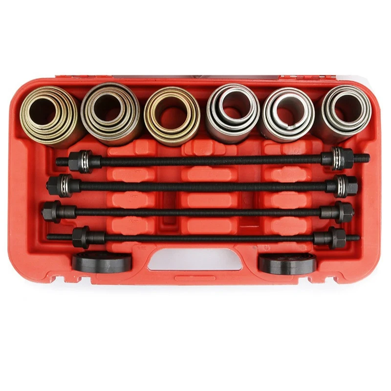 26pcs Universal Press And Pull Sleeve Kit Car Removal Installation Bushes Bearings Tool For Car Repair Auto Maintenance