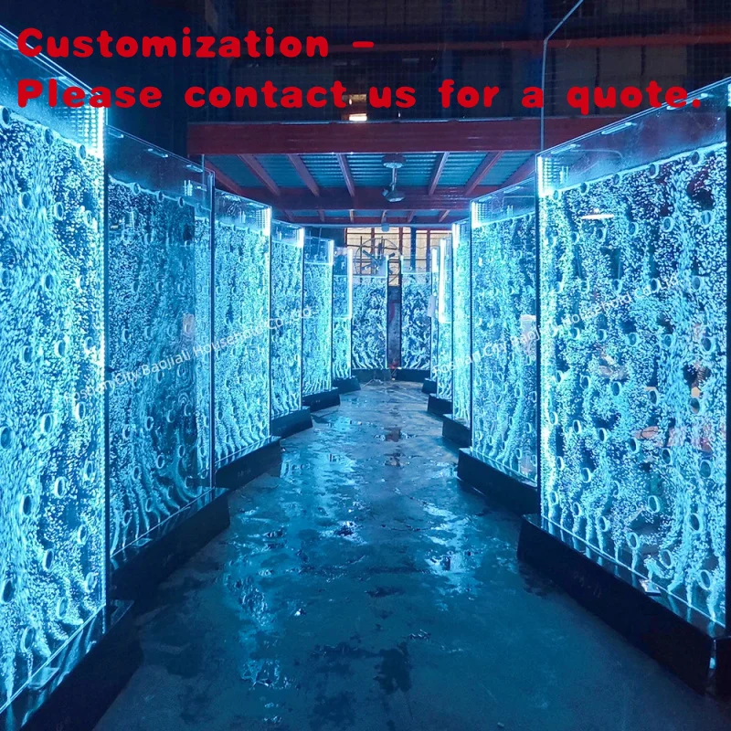 

custom.Factory Floor Standing Decorative Light Decoration LED Acrylic Fountains Dancing Bubble Wall Room Divider