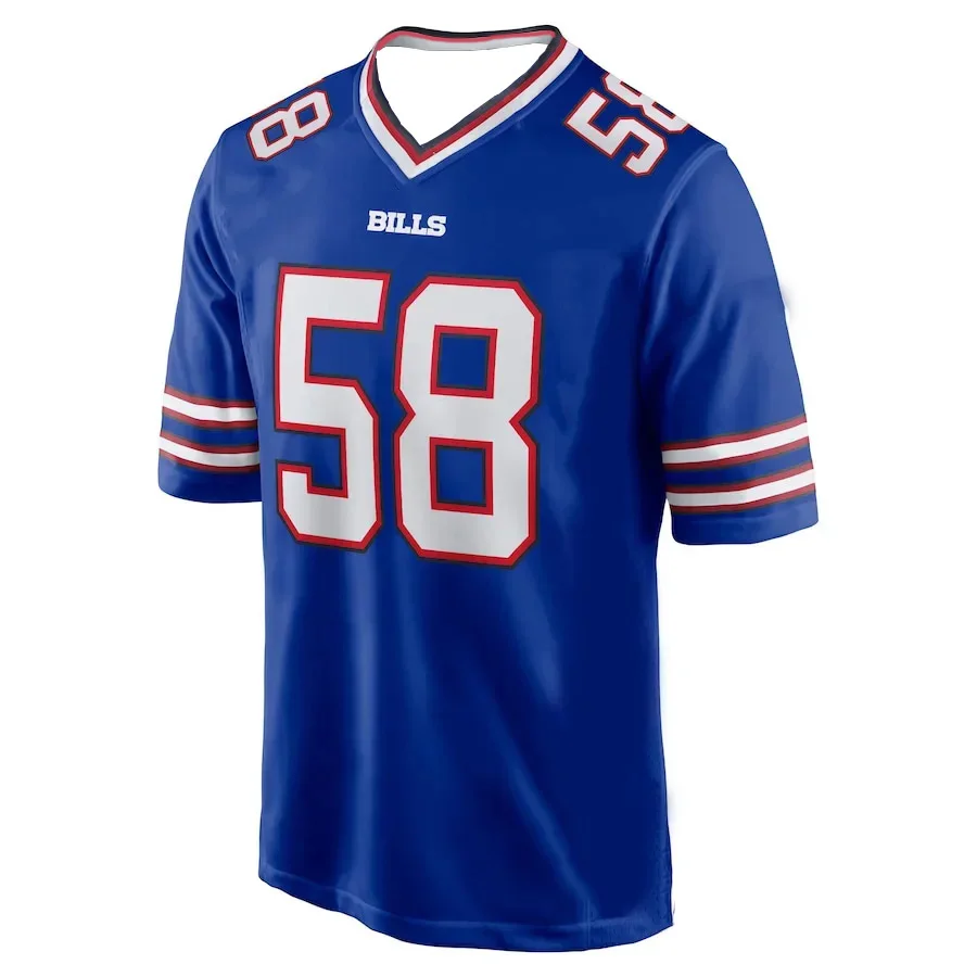 New 2025 American Football Buffalo Bills # 58 3D printed family wearing sports short sleeve summer short sleeve football jersey