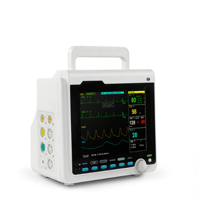 Veterinary Monitor Multi Parameter ECG RESP SpO2 PR NIBP Dual Channel TEMP Sound Light Alarm CE Certified WiFi Enabled Home