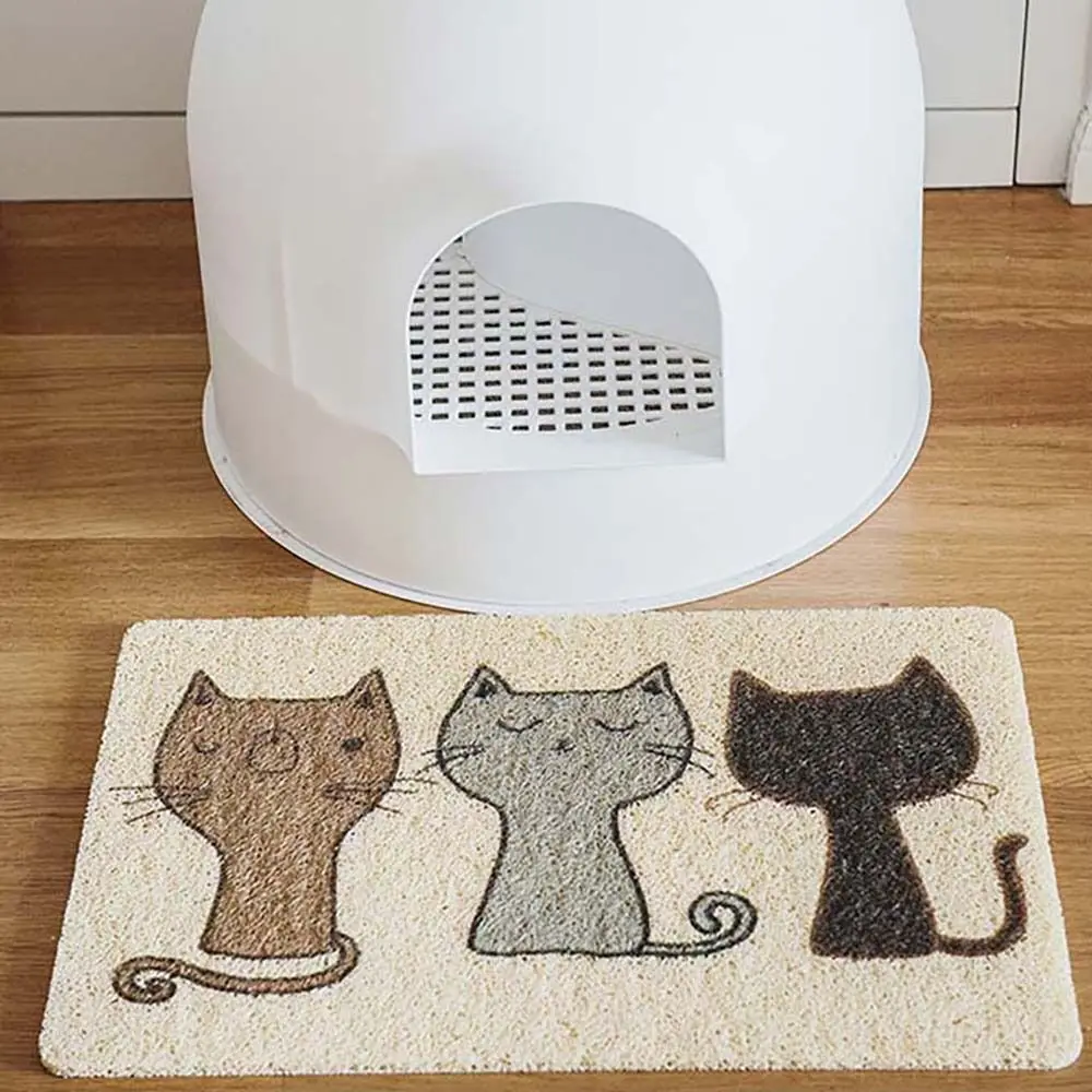 

PVC Puppy Kitten All Seasons Feed Placemat For Cats Dogs Cat Litter Trapper Pet Feeding Bowl Mat Pet Supplies Cat Litter Mat