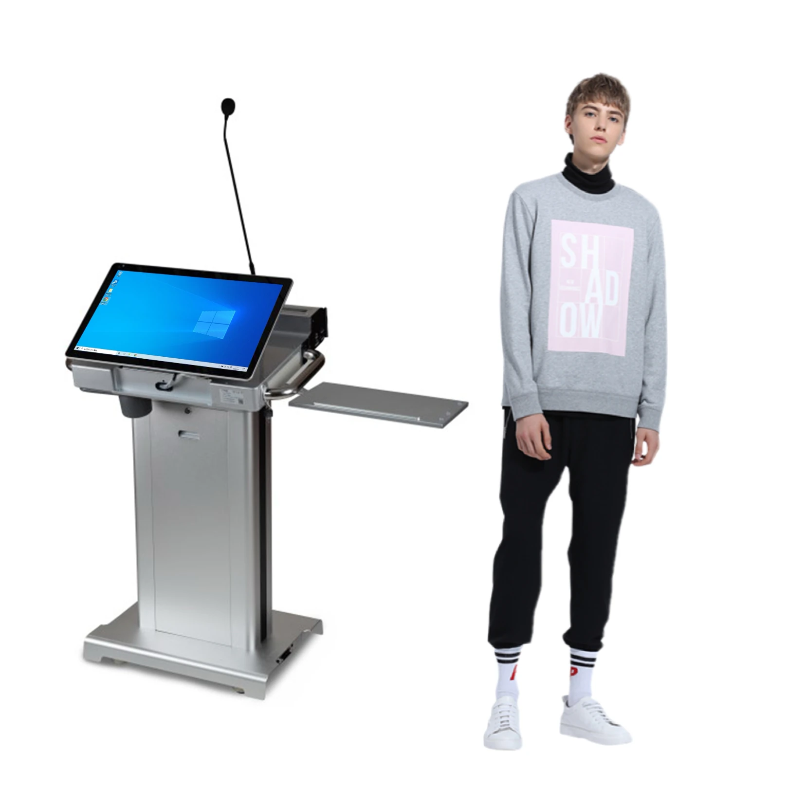 2023 Hot Selling LCD Screen, Automatic Lifting Conference Podium