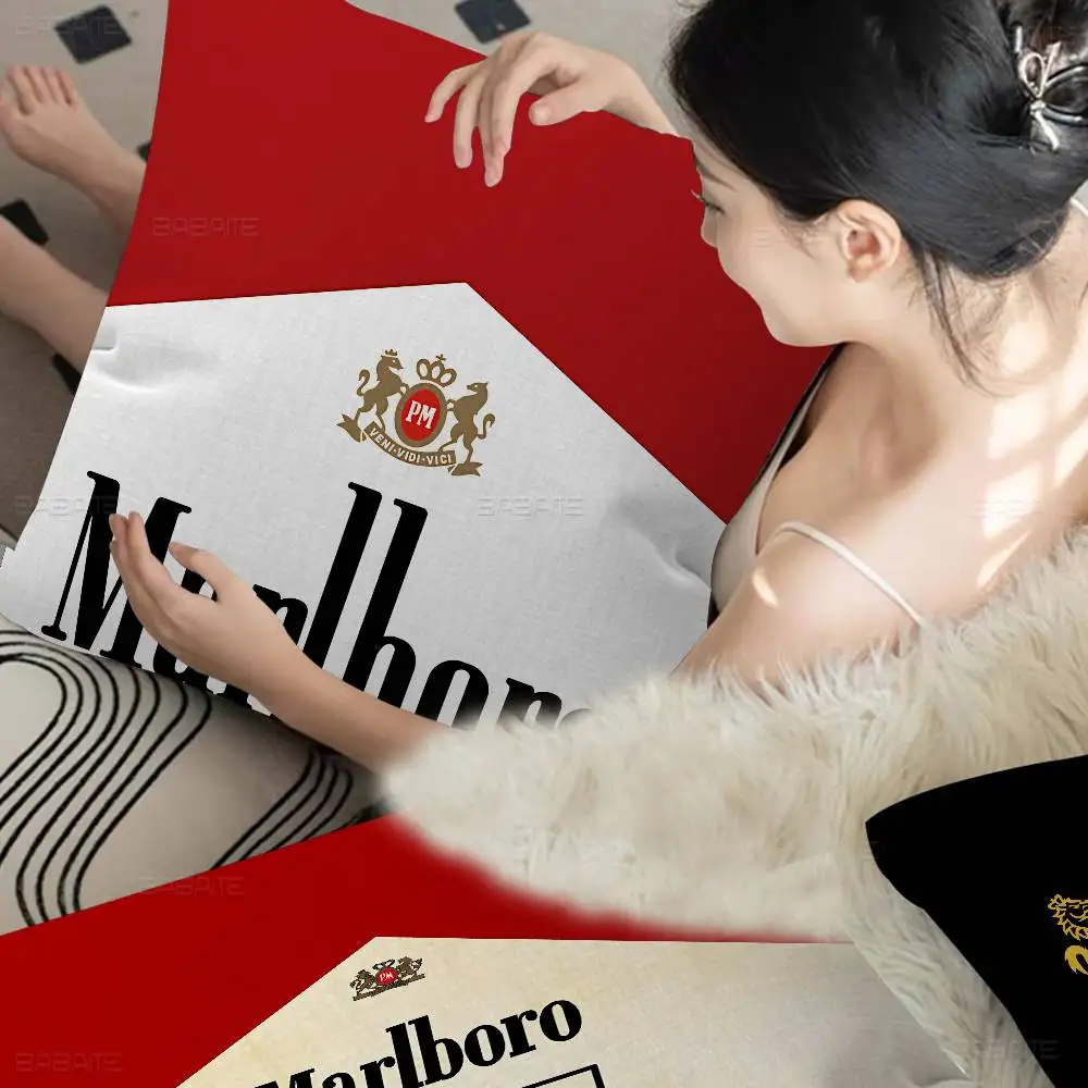 Funda de almohada personalizada Retro M-Marlboro, decoración para dormitorio infantil, funda de almohada para fiesta, regalo de cumpleaños para niños