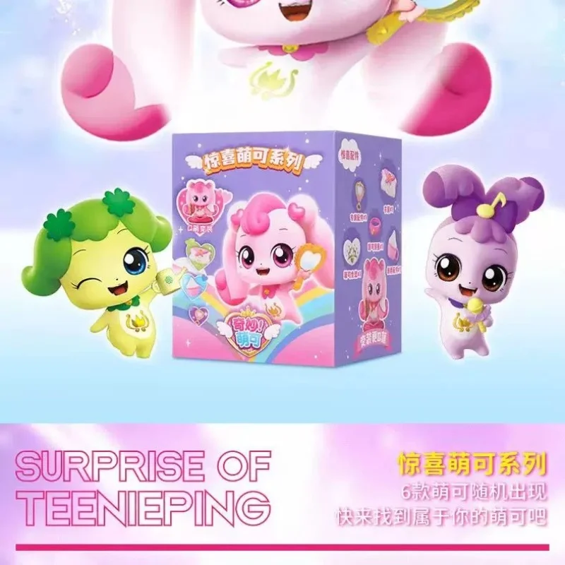 

Teenieping Kawaii аниме фигурки Коллекционные мультяшные куклы игрушки для девочек настольные украшения модная глухая коробка Рождественский подарок