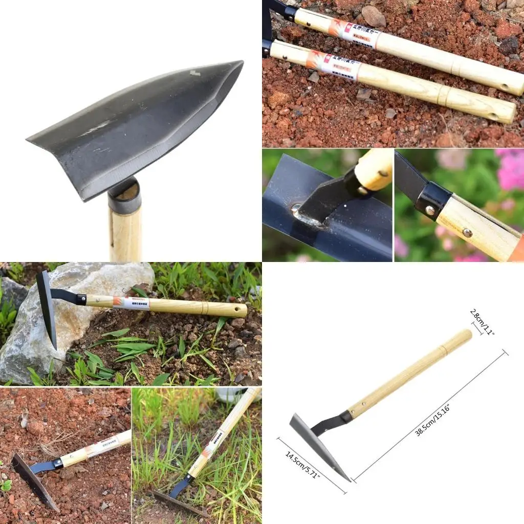 Multifunctional  Manganese Steel Garden Hoe Tools  for Dig /Plant/ Fertilize high quality，Comfortable Handle for Dig/ Fertilize/
