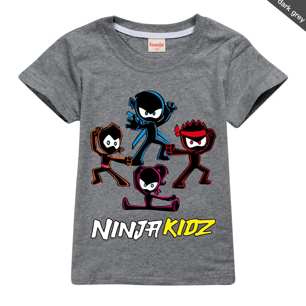 NINJA KIDZ Toddler Summer Boys T-shirt 3D Printed Baby Girls Streetwear Kids Clothes Funny O-Neck T-shirt