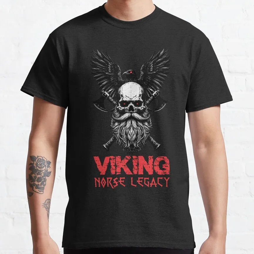 

Viking Norse Legacy Gift t shirt Norse Mythology Valhalla Graphic clothes 100% cotton print tee All size tops S-6XL