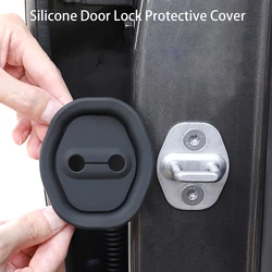 4PC Car Door Silicone Protective Cover Door Lock Silent Anti-collision Shock-absorbing Buffer Suitable Most Car Models Door Trim