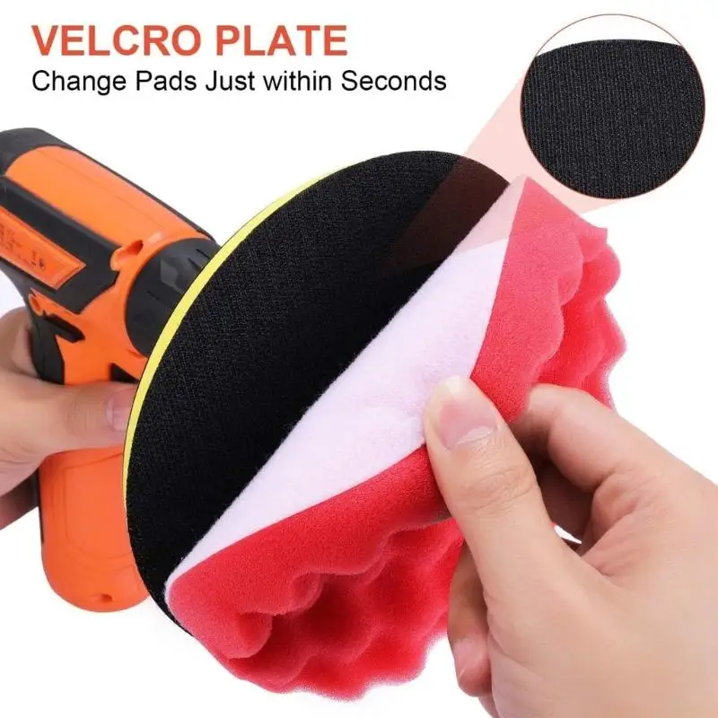

J0MA 8Pcs Ergonomic Waxing Sponges 7Inch for Auto Polishing for Comfortable Handling and Efficient Result