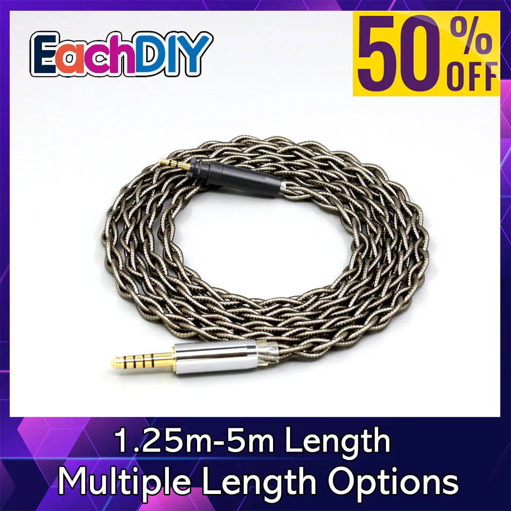 

99% Pure Silver Palladium + Graphene Gold Earphone Shield Cable For Shure SRH440A SRH840A Headphone LN008475