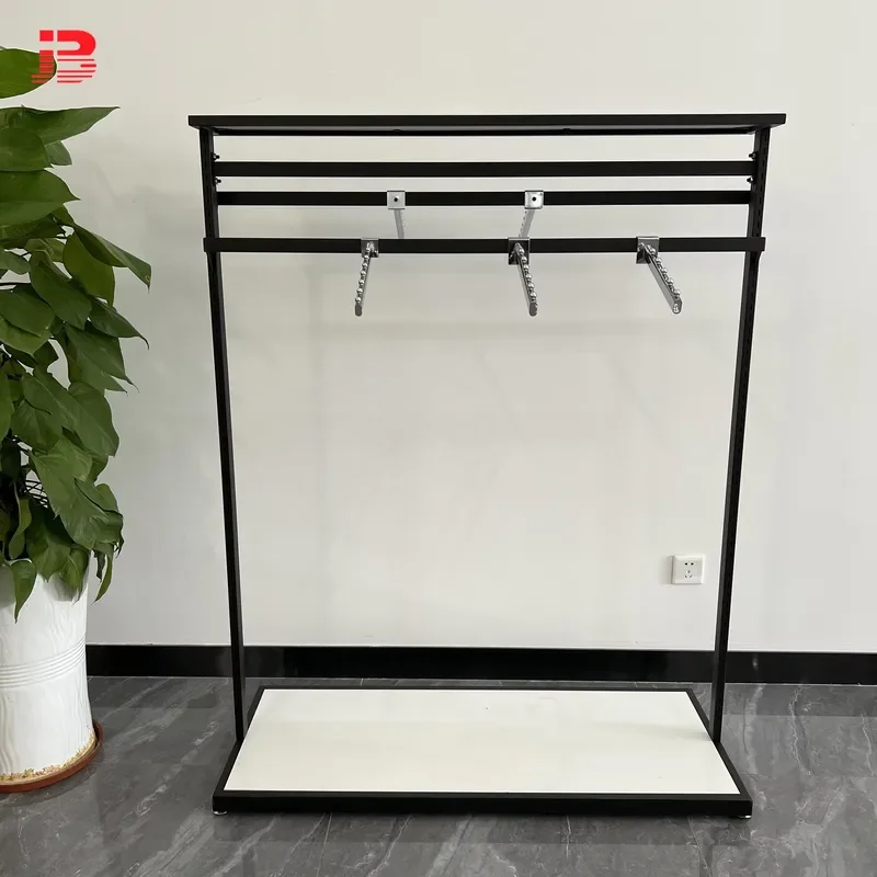 Heavy Duty Metal Coat Rack Stand with Large Storage Space for Jackets Clothes Hanger Shelf Organizer for Bedroom Entryway