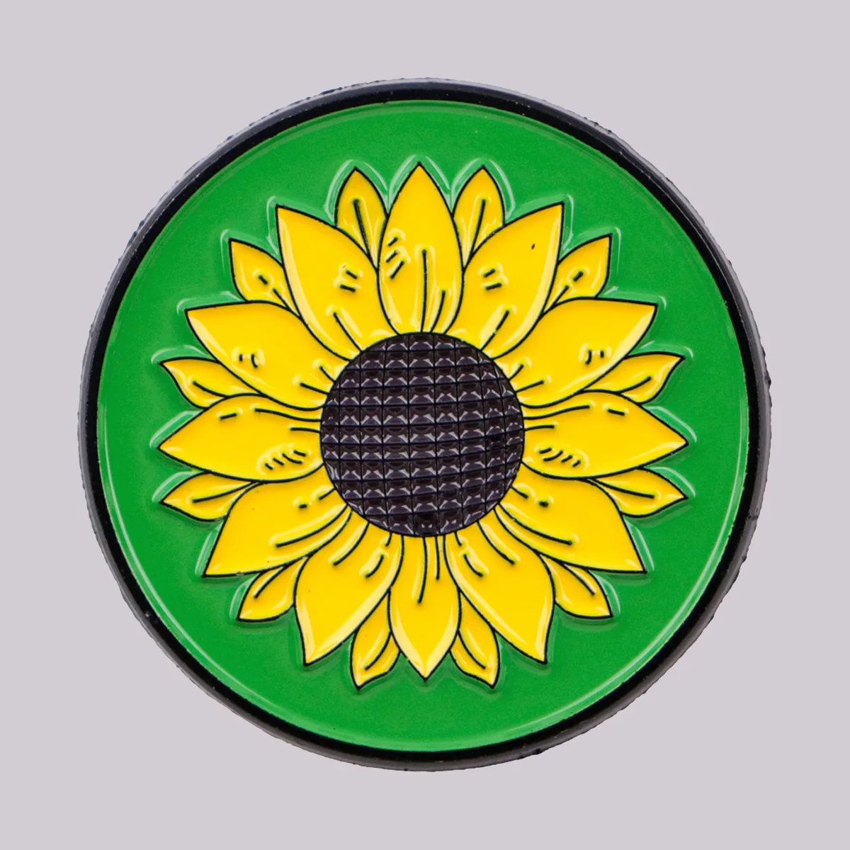 Blumen-Emaille-Anstecknadel zur Förderung der psychischen Gesundheit, grüne Brosche, runde Abzeichen, Kleidungszubehör, Modeschmuck, Geschenke für Freunde