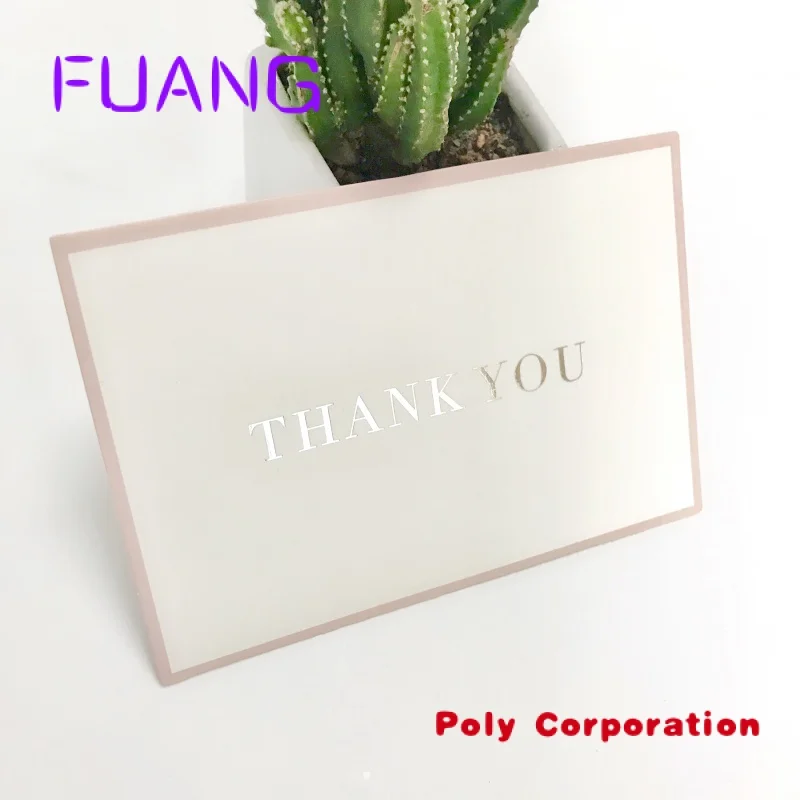 Custom  Luxury custom logo card printing Greeting Card thank you card for wedding birthday