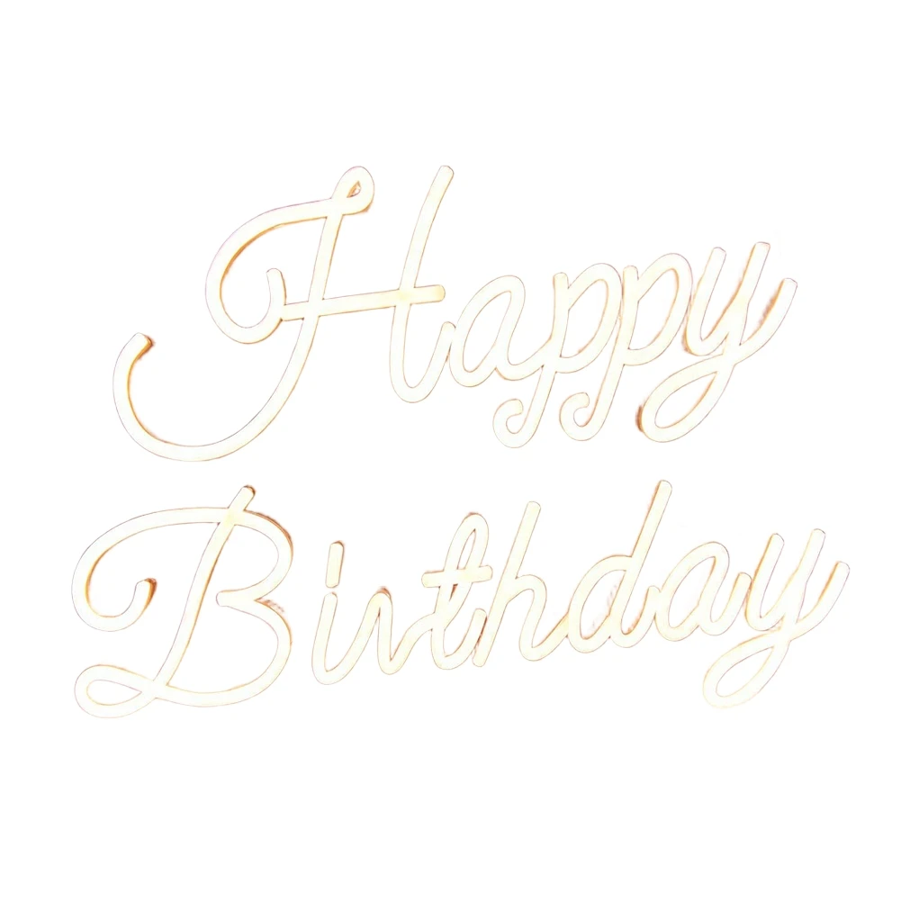 Birthday Party Happy Birthday Neon LED Party Light Plastic Backing Panel Quick Hook Installation For Party Decor