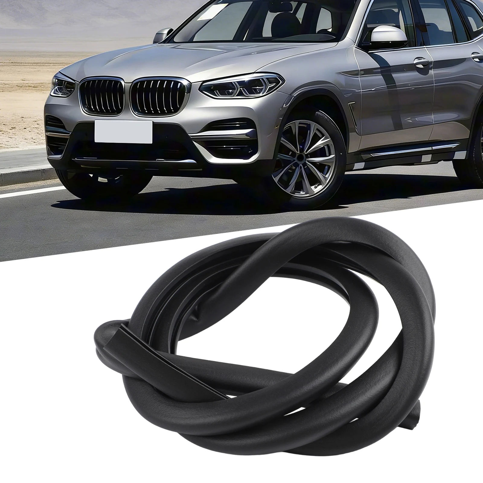 Wind Noise Reducer Sunroof Rubber Strip Weather Resistant Seal Reduces Wind Noise High Performance Rubber Strip Car Accessory