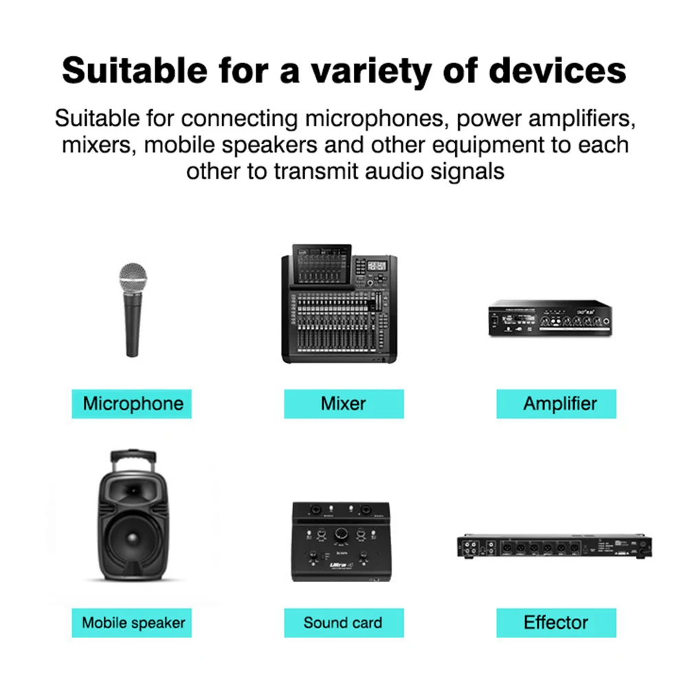 XLR to 6.5mm Audio Cable Microphone Balanced Analog Audio Cord XLR Female to 6.5 Jack for Computer Phone Speaker Amplifier