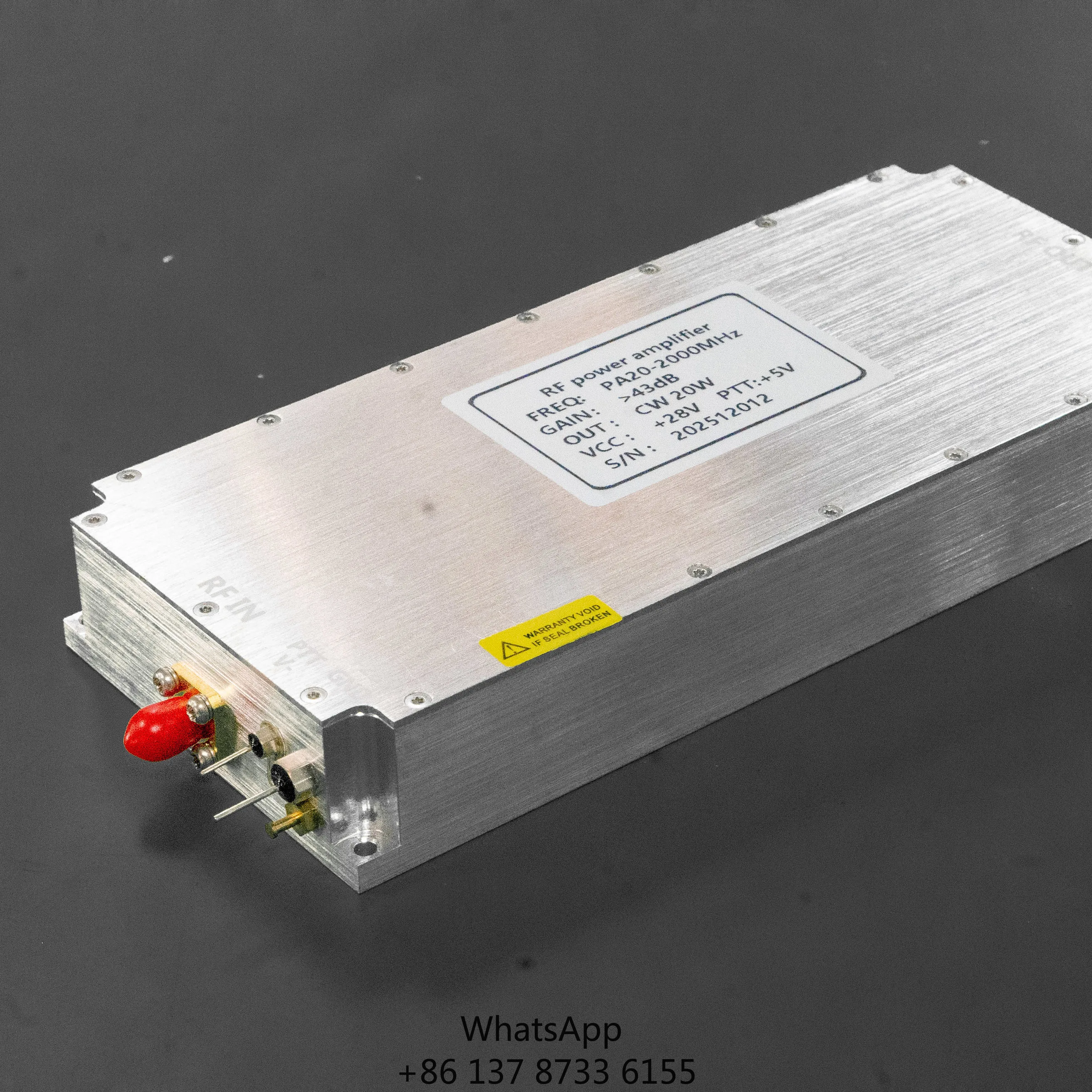 

100W 20-1000Mhz SDR Source RF Signal Amplifier 100W High Power Booster Transistors Pulse Wave Power Amplifier Module