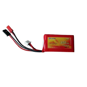 Flytown Nano-Tech LifePo4, 850mah, 6,6 V, 20c, 2S1p, RX TX-Sender, Leben, JST und Futaba Plug, Turnigy, 2PCS-Sender 8 Hauptverkaufsbatterie -Radio -Futaba - №5