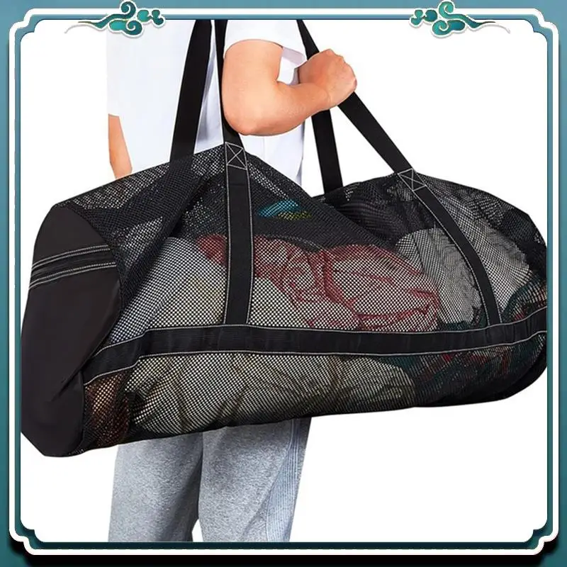 Mesh Scuba Dive Gear Bag, Foldable Mesh Duffle Beach Tote Bag For Snorkeling, Spearfishing, Swimming, Travel, Gym Eco-Friendly