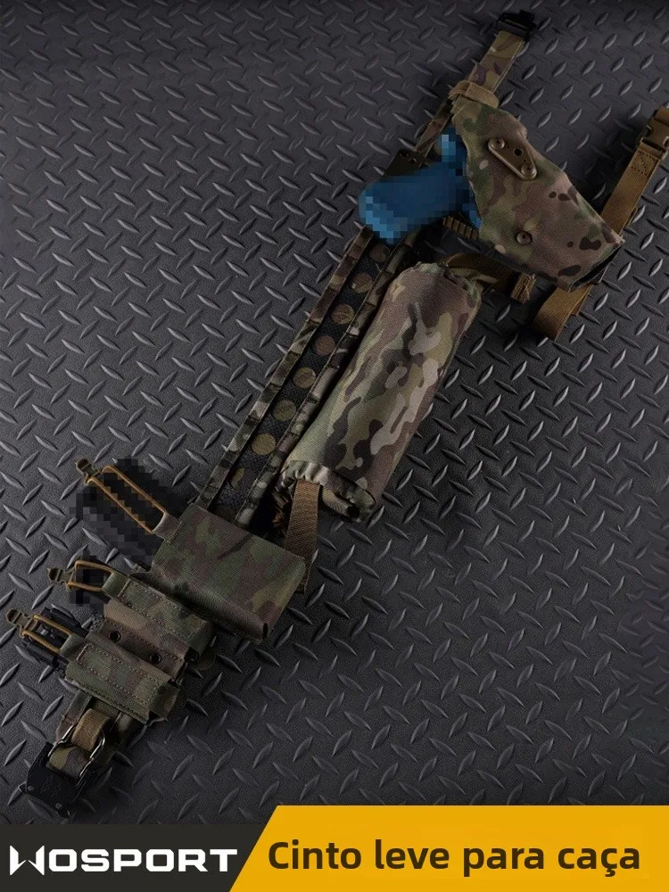 軽量迷彩ウエストベルト-メタルバックル-クイックリリース-モールマウント-ツーインワンウエストベルト-タクティカルベルト-アウトドア-キャンプ-トラベルギア