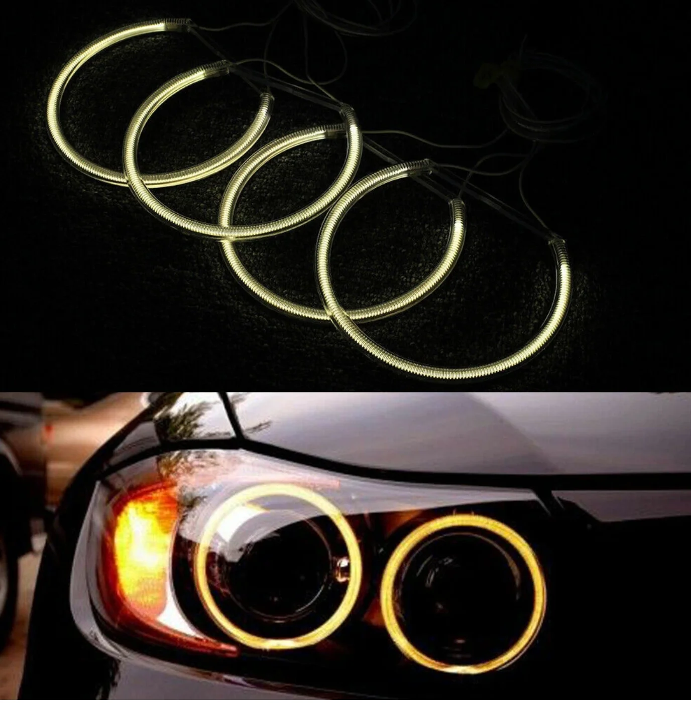 

CCFL ангельские глазки гало свет кольцо подходит для BMW E46 E39 E38 E36 желтый
