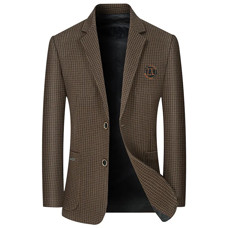 New Spring Men Business Casual Blazers Jackets Autumn Suits Coats High Quality Male Slim Blazers Jackets Plaid Blazers Coats 4XL