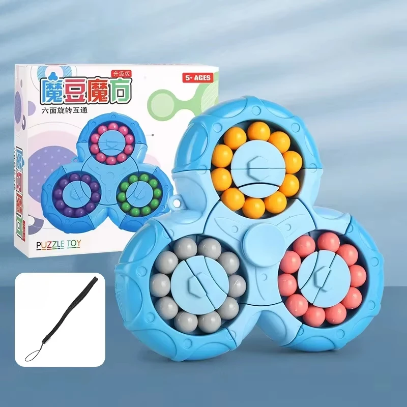 Jouet d'intelligence pour enfants, haricot magique à Six faces, Puzzle et jouet Cube magique anti-Stress